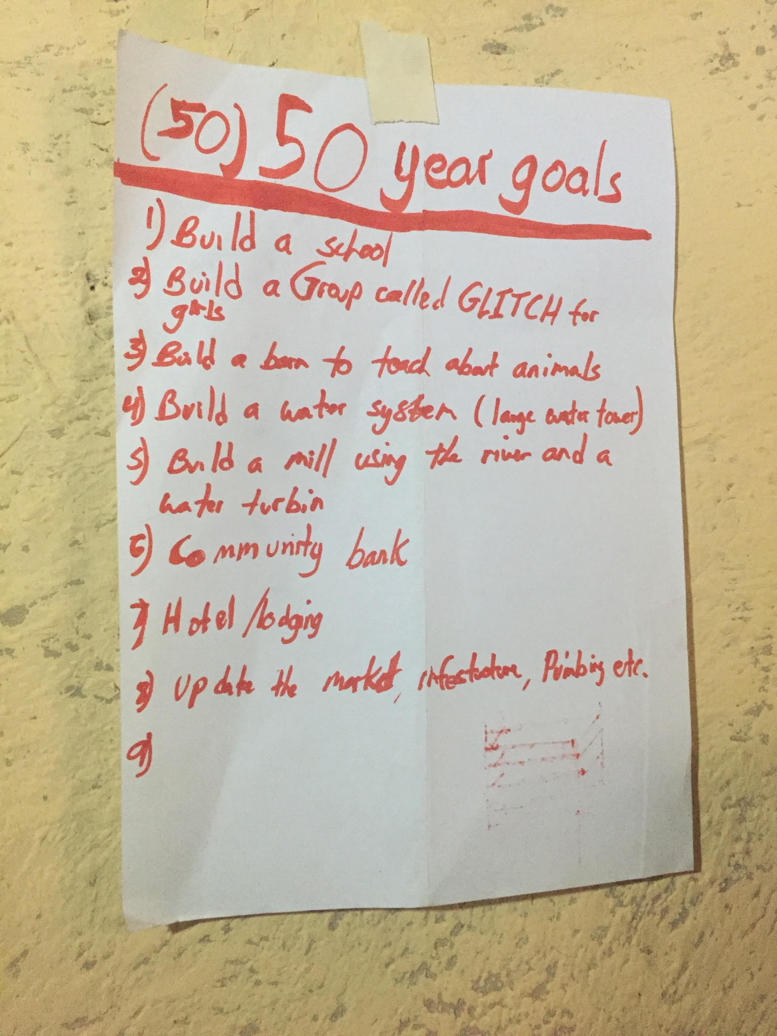 His 50-Year Goals